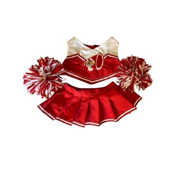 Build a bear workshop, red and white cheerleader costume - Picture 2 of 6